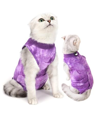 Lianzimau Katzenbody after op castration Katzenbody after op body for cats clothing Medical cat body suit after the operation anti-losing suit pet recreational collar alternative lila catwear