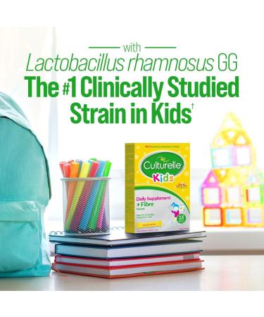 Culturallle Kids Probiotic - 20 Strains 2.5 Billion Cultures Natural Fiber | Vegan Lactobacillus Rhamnosus GG for Healthy Children - Buy Online on GoSupps.com