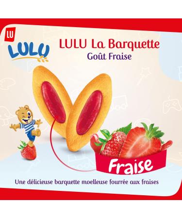 LU - LULU La Barquette - Moeulleuse tray with strawberry filling - Set of individual biscuits - Ideal for children's snacks - Colorant and preservative free - 4 Pack of 3 sachets of 120g - Buy Online on GoSupps.com