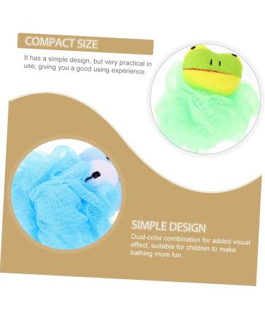 Hemoton Kids Bath Ball - 2pcs Exfoliating Bath Sponge & Loofah Puff | Cartoon Design Shower Wash Ball for Children - Buy Online on GoSupps.com