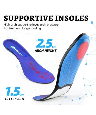 Walkomfy Unisex Heavy Duty Arch Support Insoles | Relief for Plantar Fasciitis & Foot Pain | For Men & Women (XL Sizes 12-13.5/Men 14-15.5/Women - Buy Online on GoSupps.com