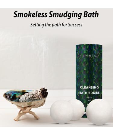 Sage Bath Bombs - Spiritual Bath Energy Clearing Protection Shielding - Smokeless Smudging Sage Rosemary and Spearmint - Relaxation Stress Relief Spa Gift Christmas Birthday - Buy Online on GoSupps.com