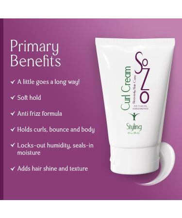 SoZo Curl Enhancing Cream - 4oz Lightweight Cream for Wavy Color-Treated Hair | Natural Fragrance Bounce & Shine | Perfect for Fine Frizzy Textures - Shop Now - Buy Online on GoSupps.com