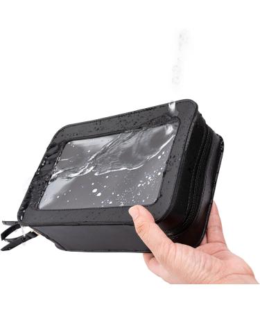 Clear Travel Toiletry Bag for Women and Men - Black Makeup Organizer & Transparent Toiletries Bag - Buy Online on GoSupps.com