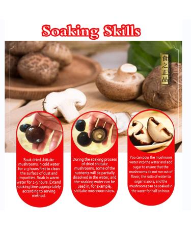 Dried Shiitake Mushrooms 16 Oz (500g) - Quick Rehydration Soft Texture Fresh Tasting Mushroom Snack | Ideal Holiday Gifts - Buy Online on GoSupps.com