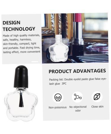 FOMIYES 3pcs False Eyelash Glue Clear Eyelash Mascara Double Eyelid Glue Lash Adhesive Sticker Major 5x3cm As Shown - Buy Online on GoSupps.com