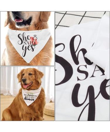 Emsea Dog Haller 'She Said Yes' - Triangle Accessory for Medium & Large Dogs | Perfect for Photos Parties & Weddings - Buy Online on GoSupps.com