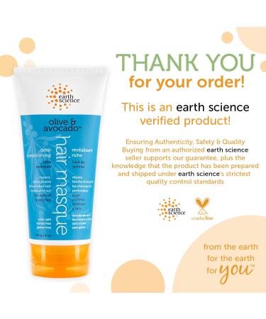 Earth Science Deep Conditioning Hair Masque - Olive & Avocado 6 oz | Nourish & Revitalize Hair - Buy Online on GoSupps.com