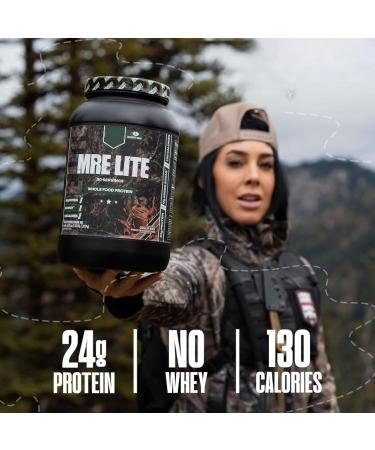 MRE LITE Whole Food Protein Powder | 24g Protein 4g Carbs 130 Calories No Added Sugar | No Whey Protein Bloat Free Easy Digesting Protein Powder | 30 Servings (Chocolate Mousse) - Buy Online on GoSupps.com