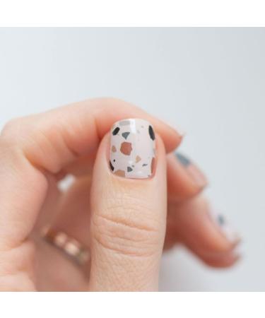 Avoa Beauty Nail Film - Italian Terrazzo Design Self-Adhesive Nail Wraps in Blue & Reddish Brown - Long-Lasting Nail Art for International Shipping - Buy Online on GoSupps.com