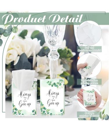 100 Pack Wedding Thank You Tissues - Pocket Size Facial Tissues for Guests - Leaf Style Wedding Favors - Buy Online on GoSupps.com