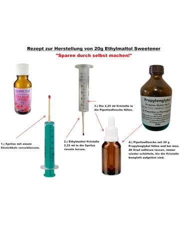 Buy Ethylmaltol Set for 180ml - Sweetener Enhancer for Food & Drinks | International Shipping Available - Buy Online on GoSupps.com