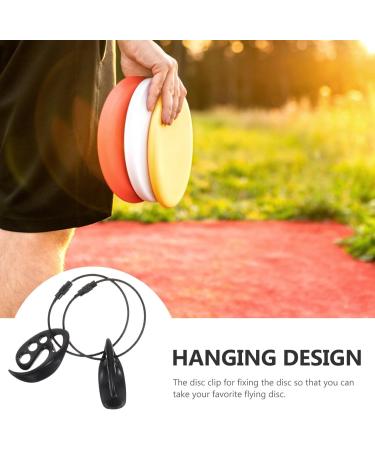 BESPORTBLE Flying Disc Clips - 2pcs Portable Outdoor Disc Holders & Clamps for Easy Carrying - Black - Buy Online on GoSupps.com