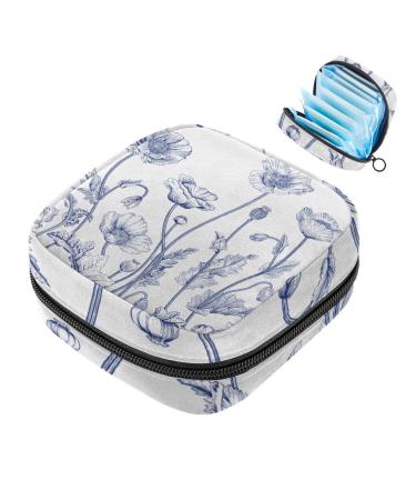 Muooum menstrual artery Bag zipper Women's bond bag tampons collect bags for women girls (watercolor ethnic dream catcher birds) color 5 4.7x6.6x6.6 in/12x17x17 cm