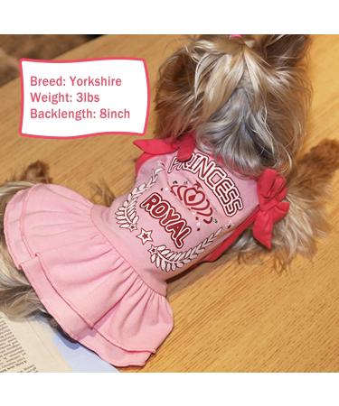 KYEESE 2Pack Dog Dresses Princess Bowtie Sundress for Small/Medium Dogs - Purple+Pink - Buy Online on GoSupps.com