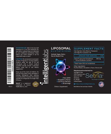 Liposomal Glutathione 500MG - Setria Antioxidant Supplement | 30 Servings - Buy Online on GoSupps.com
