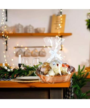 WICKELN Clear Cellophane Wrap Roll 100ft x 31.5 Inches - 3 Mil Thick, Ideal for Gift Baskets, Easter, Crafts & Flowers - Buy Online on GoSupps.com