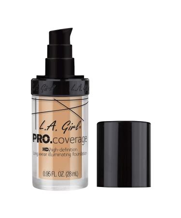 L.A. Girl Pro Coverage HD Foundation - Natural 0.95 fl oz | Flawless Finish & Long-lasting Wear - Buy Online on GoSupps.com