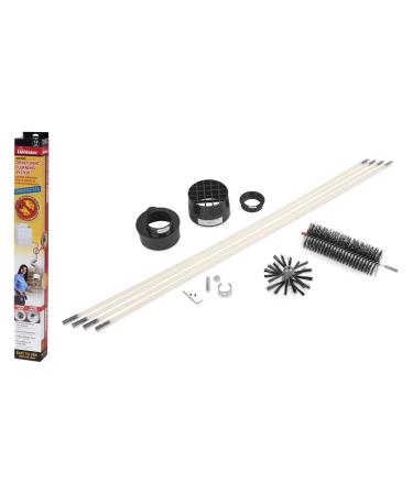 Gardus RLE202 LintEater Rotary Dryer Vent Cleaning System, Removes Lint & Extends Up to 12 with 4 Flexible 3' Rods, White ,Grey, Black