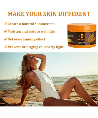 Tanning Accelerator 150 ml Tanning Gel Tanning Cream Intensive Tanning Gel Tanning Cream Solarium Tanning Accelerator Self-Tanning Cream for Tanning - Buy Online on GoSupps.com