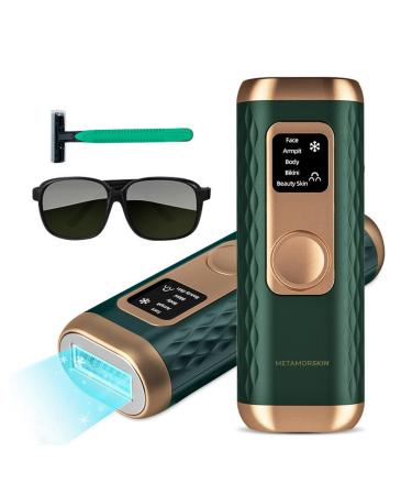 IPL laser hair removal device with cooling function |990 000 light impulses and 5 levels program |Painless for women and man |Hair removal for body and face