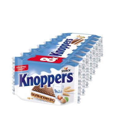 Knoppers 1 x 200g Filled wafer slices with milk cream and nougat cream filling hazelnut - Buy Online on GoSupps.com
