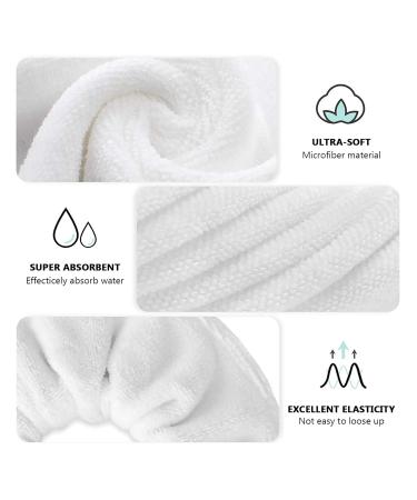 Beaupretty Flower Hair Straps - 4PCS Microfiber Towel Hair Bands | Elastic Ponytail Holders & Scrunchy Hair Ties for Effortless Styling - Buy Online on GoSupps.com