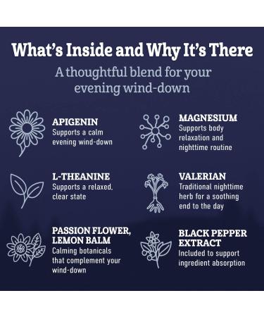 Apigenin Supplement for Sleep. Best Natural Sleep Aid Without Melatonin for Adults. With L-Theanine & Magnesium. Plant-Based Nighttime Support. Apigenina Suplemento. - Buy Online on GoSupps.com