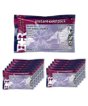 Ever Ready First Aid Disposable Cold Compress Therapy Instant Ice Pack for Injuries 4.5 x 7 - 12 Pack 12 Count (Pack of 1) - Buy Online on GoSupps.com