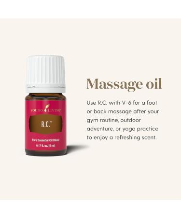 R.C. 5ml Essential Oil by Young Living - 100% Pure Cypress & Eucalyptus Blend for Refreshing Aromatherapy - International Shipping Available - Buy Online on GoSupps.com