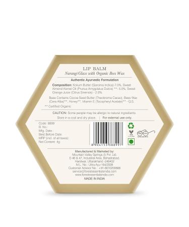 Buy Forest Essentials Luscious Lip Balm Narangi Glaze 4g - Hydrating Natural Lip Care for Soft Lips - Buy Online on GoSupps.com