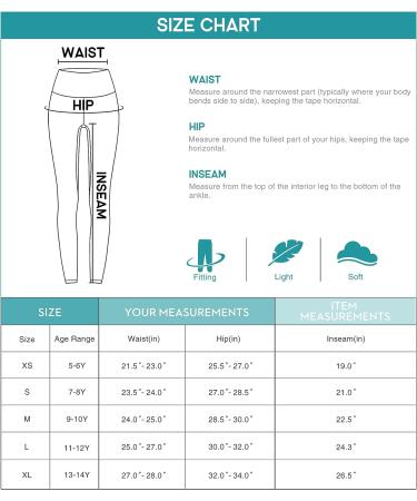 Girls Yoga Leggings with Pockets - Navy Large | Heathyoga Athletic Dance & Workout Pants - Buy Online on GoSupps.com