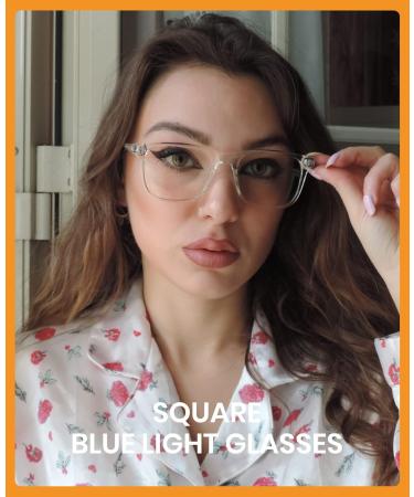 Cyxus Blue Light Filter Glasses | Non-Prescription Anti-Blue Light Glasses for Screens - 8183-clear - Buy Online on GoSupps.com