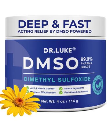 Dr. Luke Pharmaceutical Grade DMSO Cream: 99.9% Pure Dsmo Pharmaceutical Grade Cream With Arnica Frankincense Magnesium Chloride & Vitamin E For Topical Muscle Joint Comfort - 4 Ounce (Pack of 1) 4 Ounce (Pack of 1) Arnica