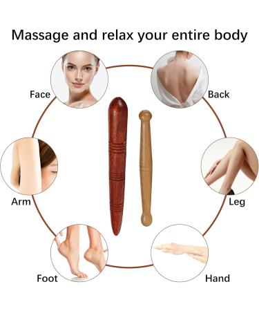 Buy Cisixin 2-Piece Wood Massage Sticks for Trigger Point Therapy | Thai Massage Roller Sticks for Feet Legs Neck & Back - International Shipping Available - Buy Online on GoSupps.com