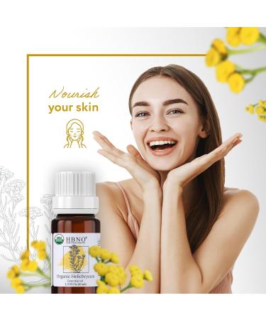 HBNO Helichrysum Italicum Organic Oil - 10 ML | Premium Essential Oil for Skin & Wellness | International Shipping Available - Buy Online on GoSupps.com