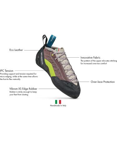 SCARPA Women's Maestro Mid Eco Lace Rock Climbing Shoes - Low-Volume Malva/Milk 6W/5M - Buy Online on GoSupps.com