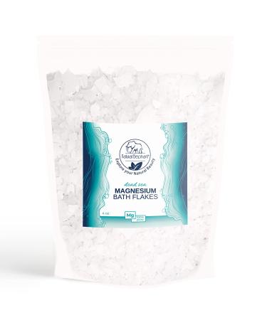 Dead Sea Magnesium Salt Bath Flakes for Body and Foot Soak by Natural Elephant 4 oz (113g) 4 oz (113g) Bag