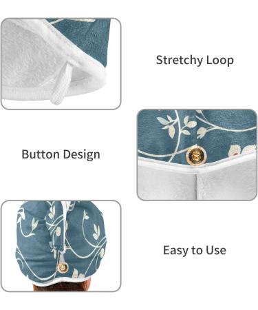 Small Wildflowers Hair Towel 2 Pack | Super Absorbent Quick Dry Hair Turbans for Women & Girls - Buy Online on GoSupps.com
