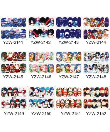 Self-Adhesive DIY Christmas Snowflakes Nail Art Stickers Xmas Sticker Fingernail Decals Nail Accessories(YZW-2134) - Buy Online on GoSupps.com