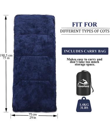 Favorland Camping Sleeping Pad Cot XL - Soft Comfortable Polyester Mat for Hiking & Travel - Durable & Lightweight - NBlue - Buy Online on GoSupps.com