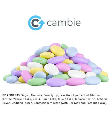 Cambie Jordan Almonds | Assorted Pastel Colors | Premium Roasted Almonds (1 lb) | Ideal for Weddings, Parties, Holidays - Buy Online on GoSupps.com