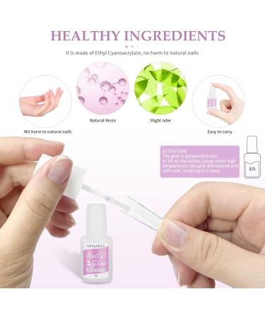 Venares Square Nail Tips Set - 500Pcs Short Fake Nails with Glue and Accessories - Buy Online on GoSupps.com