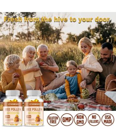 Bee Pollen 3520mg - Antioxidant Skin Health - Royal Jelly Propolis Black Pepper - Buy Online on GoSupps.com