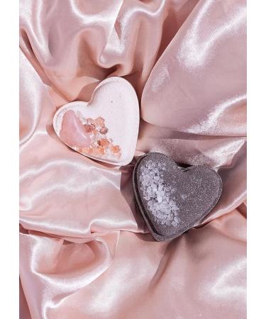 Crystal Heart Bath Bomb Gift Set - Jasmine, Vanilla, Plumeria | Set of 4 | Made in USA with Natural Ingredients & Essential Oils - Cruelty-Free - Buy Online on GoSupps.com