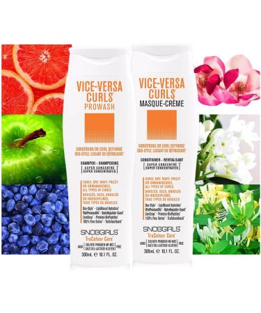 SNOBGIRLS VICE-VERSA CURLS Vegan Curly Hair Shampoo Smoothing or Curl Defining. Salon Hydrating Curl shampoo for Curly Dry Wavy Frizzy Hair All Types of Curls - Buy Online on GoSupps.com