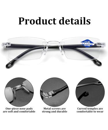 FDJZXW Frameless Autozoom Reading Glasses - Lightweight Anti-Blue Light Focus Glasses for Men & Women - Buy Online on GoSupps.com