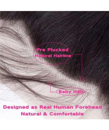 16 INCH Straight 13X4 Lace Frontal Human Hair Free Part 100% Unprocessed Virgin Human Hair 150% Density Weave Swiss Lace Frontal With Baby Hair Natural Color (16inch) - Buy Online on GoSupps.com