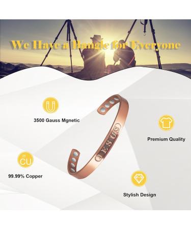 Shop 99% Pure Copper Adjustable Magnetic Bracelets for Women - Stylish Christian Jewelry Gift - Buy Online on GoSupps.com