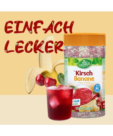 Buy King George Royal Tea Time Kirsch-Banana Instant Drink 6 x 400g - Hot & Cold Delight Cherry-Banana Flavor Makes Up to 4L - International Shipping Available - Buy Online on GoSupps.com